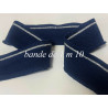 Bande De Bord-Cote élasthanne, Bleu marine et fil argenté Argent  Au Mètre. - vendu par bande de 1 m  10