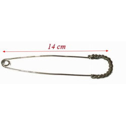 Epingle à nourice en 14 cm métal Argent