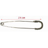 Epingle à nourice en 14 cm métal Argent