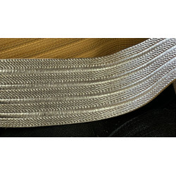 Elastique Plat Argenté En 5 Cm Au Mètre A Coudre  Pour Ceintures Loisirs Créatifs La Customisations.