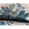 Brocart Floral Bleu Canard et Doré couture