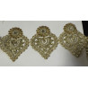 Galon Ruban Brodé Doré OR En Perles Blanches Et Strassé  Pour Décorations Caftans Et Customisations.