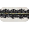 "Dentelle Chantilly fine Noire en 7 cm au Mètre : Élégance Intemporelle "