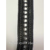 Galon Style Chanel 35mm Noir - Ruban Simili Cuir et Chaîne Tressée Haute Couture