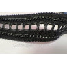 Galon Style Chanel 35mm Noir - Ruban Simili Cuir et Chaîne Tressée Haute Couture