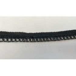 Galon Style Chanel Noir - Ruban et Chaîne noir Haute Couture