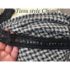 Tissu Tweed Haute Couture Pied-de-Poule Noir et Blanc - 145 cm