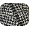 Tissu Tweed Haute Couture Pied-de-Poule Noir et Blanc - 145 cm