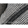 Tissu Tweed Haute Couture Pied-de-Poule Noir et Blanc - 145 cm