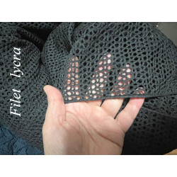 Tissu Filet Lycra au Mètre Noir en 1 m 50 de Large -  Maille Ajourée 4mm