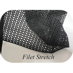 Tissu Filet Lycra au Mètre Noir en 1 m 50 de Large -  Maille Ajourée 4mm