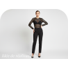 Tissu Filet Lycra au Mètre Noir en 1 m 50 de Large -  Maille Ajourée 4mm
