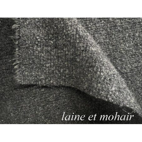 Tissu Mohair et Laine – Couleur Gris chiné : Élégance et Confort pour la Haute Couture