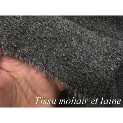 Tissu Mohair et Laine – Couleur Gris chiné : Élégance et Confort pour la Haute Couture