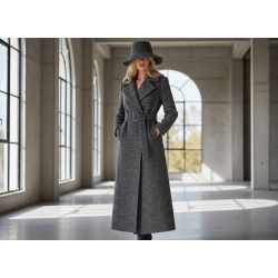 Tissu Mohair et Laine – Couleur Gris chiné : Élégance et Confort pour la Haute Couture