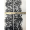 Dentelle Chantilly Fine Noire 10 cm - Dentelle Française Couture Luxe