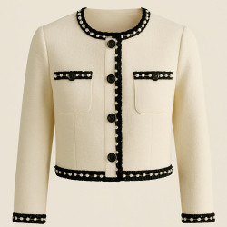 Galon Style Chanel ivoire– Tresse Ajourée Satinée – Vente au Mètre – Couture Chic