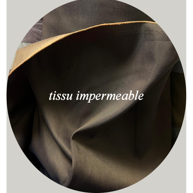 Tissu Toile imperméable Marron Au Mètre Couture