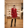 Tissu Style "Chanel" Tweed Rouge Au Mètre Tweed Bouclette Rouge Couture – Inspiration Chanel