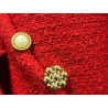 Tissu Style "Chanel" Tweed Rouge Au Mètre Tweed Bouclette Rouge Couture – Inspiration Chanel