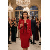 Tissu Style "Chanel" Tweed Rouge Au Mètre Tweed Bouclette Rouge Couture – Inspiration Chanel