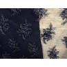Dentelle Perlée Bleu Marine Orné de Fleurs En Grande Largeur Pour Robes De Cérémonie, Bustier Et Lingerie De Luxe.