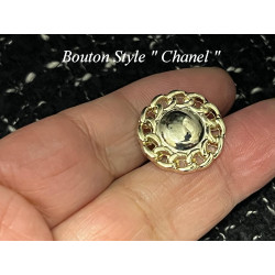 Bouton Doré Style Chanel Métal En Taille 22 mm Couture.