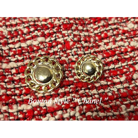 Bouton Doré Style Chanel Métal En Taille 22 mm Couture.