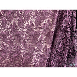 Dentelle Guipure Festonnée 135 cm violet pâle/parme). - Qualité Couture Premium