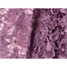 Dentelle Guipure Festonnée 135 cm violet pâle/parme). - Qualité Couture Premium