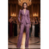 Dentelle Guipure Festonnée 135 cm violet pâle/parme). - Qualité Couture Premium