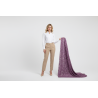 Dentelle Guipure Festonnée 135 cm violet pâle/parme). - Qualité Couture Premium