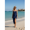 "Tissu Plissé Coton Marine– Léger & Fluide – Idéal Couture & Mode"