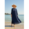 "Tissu Plissé Coton Marine– Léger & Fluide – Idéal Couture & Mode"