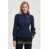 "Tissu Plissé Coton Marine– Léger & Fluide – Idéal Couture & Mode"