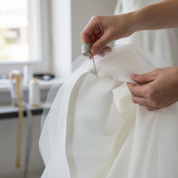 Crin Grande Largeur 150 cm Ivoire au Mètre - Robe de Mariée et Haute Couture
