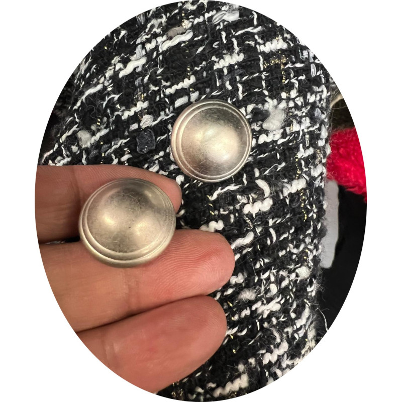 Bouton Doré En Demi-Boule  A Coudre En Taille 22 mm Pour Vestes, Tailleurs Et Customisations De vetements