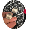 Bouton Doré styel "chanel " argenté mat A Coudre En Taille 22 mm Pour Vestes, Tailleurs Et Customisations De vetements