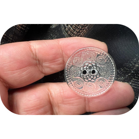 Bouton Transparent Couture En Taille 25 mm, Pour Vetements Et Loisirs Créatifs.