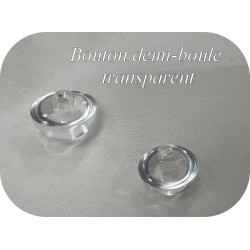 Bouton En Demi-Boule transparent Couture en Diamètre 20 mm
