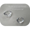 Bouton En Demi-Boule transparent Couture en Diamètre 15 mm