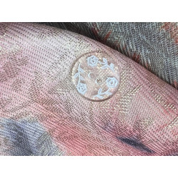 Bouton transparent Couture en Diamètre 20mm, motif incrusté fleurs