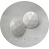 Bouton à Facette Blanc Couture en Diamètre 18 mm.