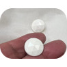 Bouton à Facette Blanc Couture en Diamètre 18 mm.