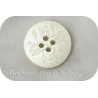 Bouton nacré Ivoire Couture en Diamètre 18 mm, motif incrusté fleurs