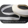 Thermocollant droit Fil en maille Ruban tissu Au Mètre en 11 mm blanc pour coller les tissus et textiles