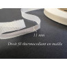Thermocollant droit Fil en maille Ruban tissu Au Mètre en 11 mm blanc pour coller les tissus et textiles
