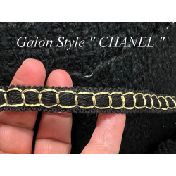 Galon Style " Chanel" Noir Doré A Coudre