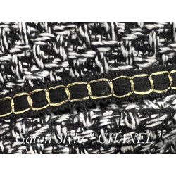 Galon Style " Chanel" Noir Doré A Coudre