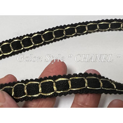 Galon Style " Chanel" Noir Doré A Coudre